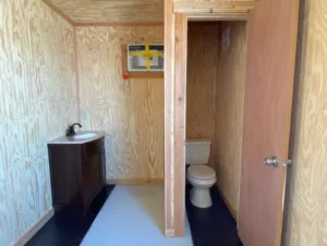 40 ft Shipping Container Cabin with Bathroom for sale
